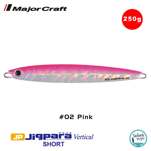 Major Craft Jigpara Vertical Short JPV-250gr 175mm #02 Pink Holo