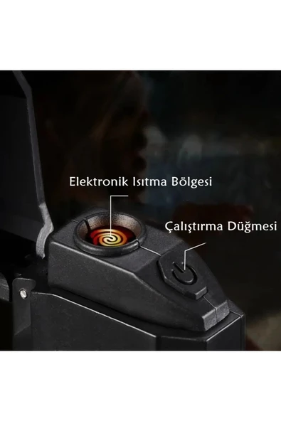 Type-C Şarjlı 10Watt Şarjlı El feneri - Şarjlı Çakmak - 3