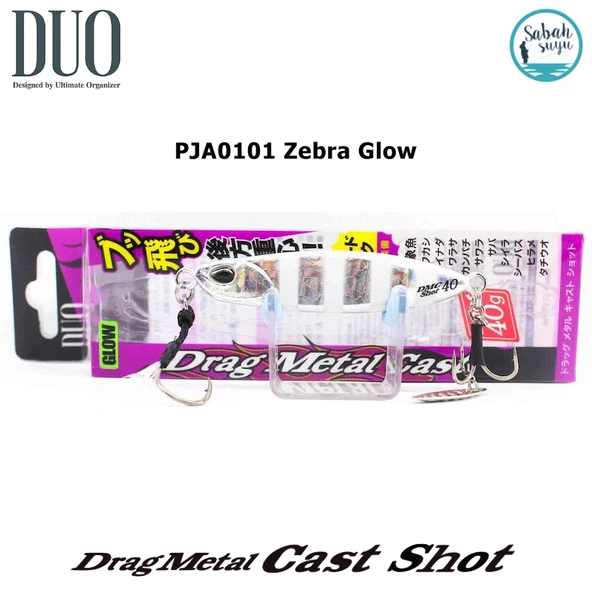 Duo Drag Metal Cast Shot Jig 40gr. PJA0101 Zebra Glow - Resim 2