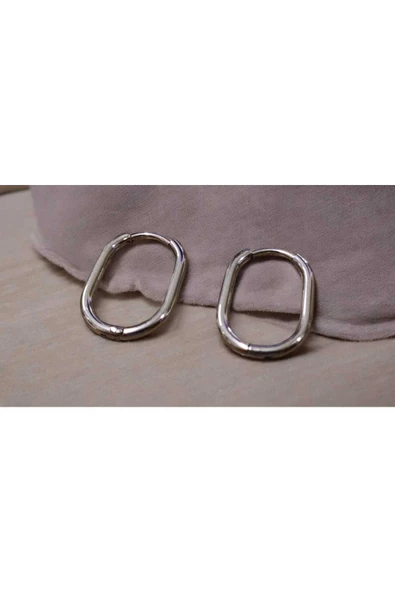 2'Lİ OVAL GOLD VE GÜMÜŞ RENK 2 CM KADIN KÜPE - 2