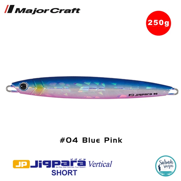 Major Craft Jigpara Vertical Short JPV-250gr 175mm #04 Blue Pink Holo