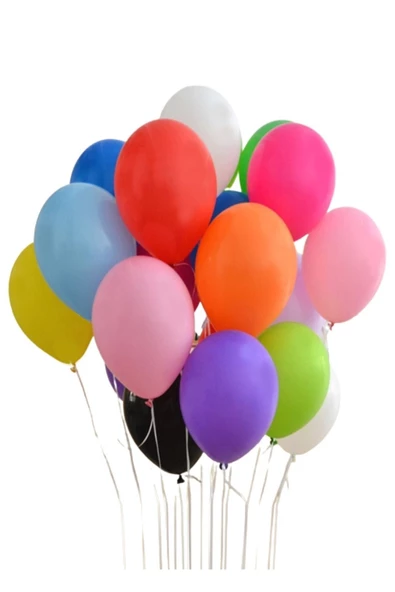 20 Adet Karışık Renk Balon Doğum Günü Parti Balonu