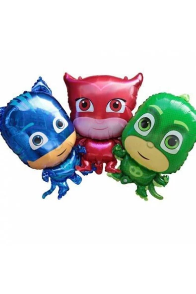 3 Adet Pijamaskeliler Helyumla Uçan Büyük Boy Folyo Balon