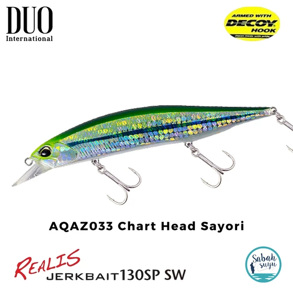 Duo Realis Jerkbait 130SP SW AQAZ033 Chart Head Sayori ürün görseli