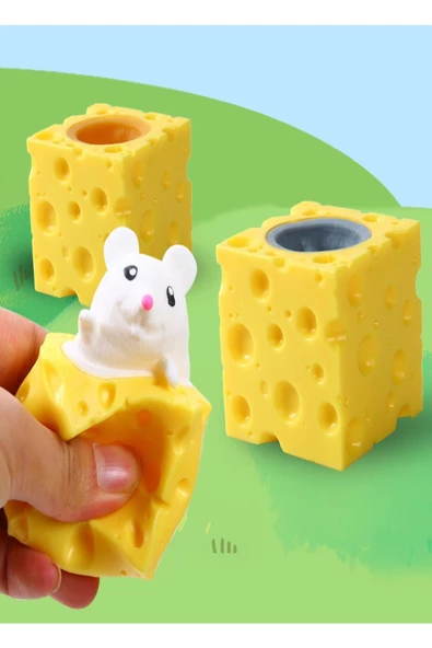 Işıklı Peynir Fare Sukuşi Stres Oyuncağı 1 Adet - 2