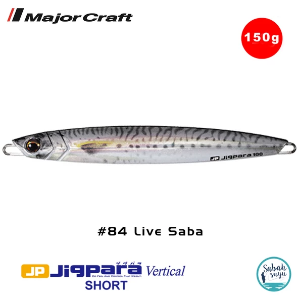 Major Craft Jigpara Vertical Short JPV-150gr 145mm #84 Live Saba