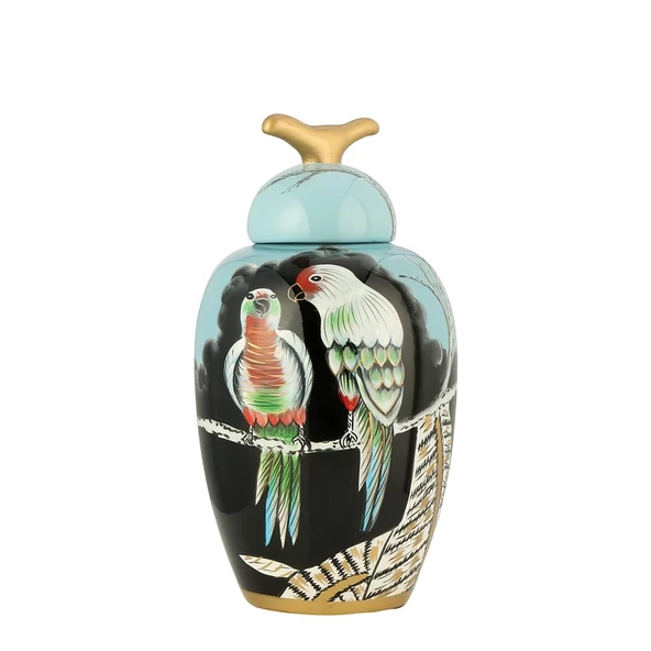 Vitale Polly Seramik Turkuaz Vazo 38 cm AK.WLT0544