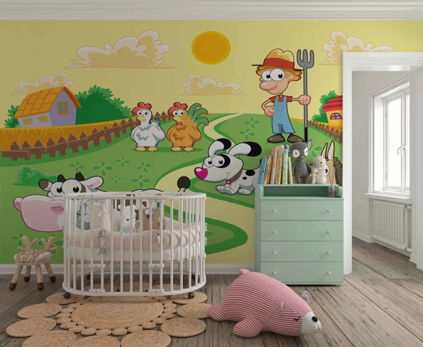 Hayvan Çiftliği Duvar Kağıdı Baskı - Resim 2