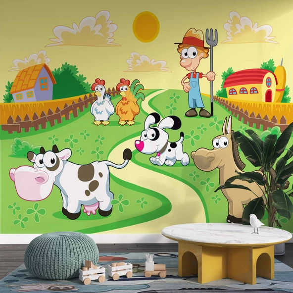 Hayvan Çiftliği Duvar Kağıdı Baskı - Resim 3