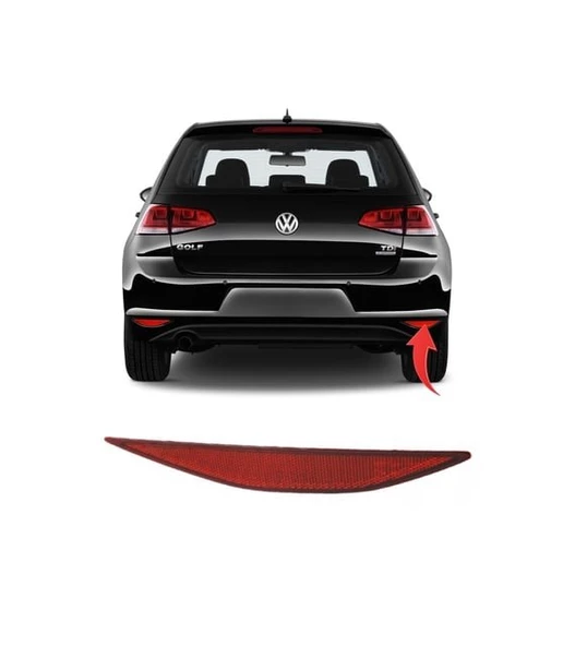 5G0945106 VW GOLF7 12 - TAMPON REFLEKTOR ARKA SAG İTHAL