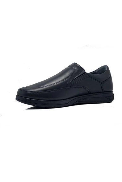 BERENNİ M515 Siyah Hakiki Deri Comfort Günlük Erkek Ayakkabı - 4
