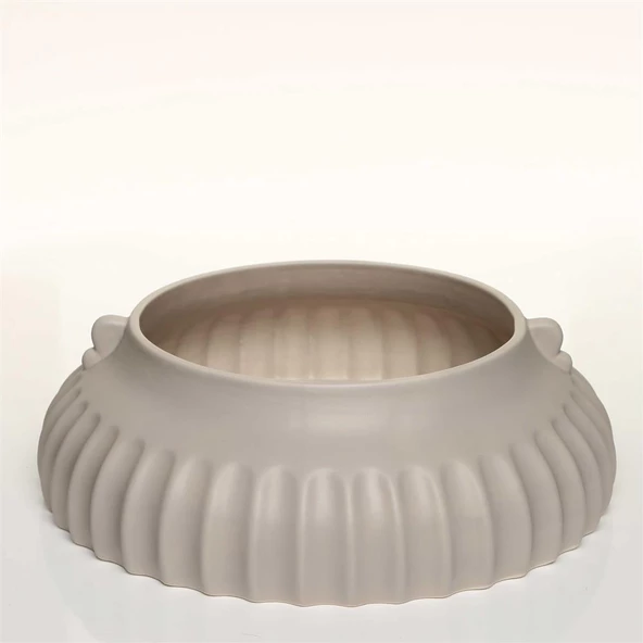 Vitale Bowl Krem Vazo 33*33*10 Cm AK.JL0046