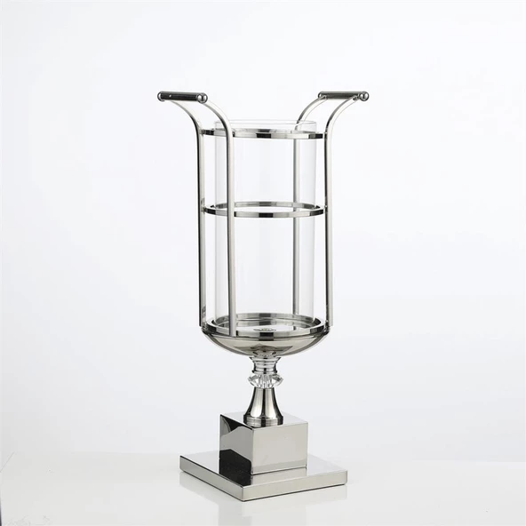 Vitale Cam Mumluk Gümüş 29x20x58 cm AK.JD0054