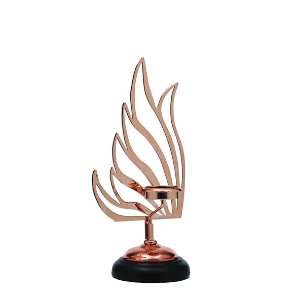 Vitale Kuğu Mumluk Bronz 37 cm AK.JE0083