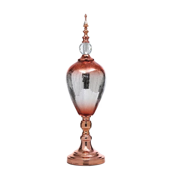 Vitale Sultan Bronz Kapaklı Vazo 24x15x49 cm AK.JE0035