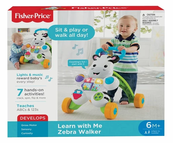 Fisher Price Melodili Zebra Yürüteç DLD80 - Resim 4