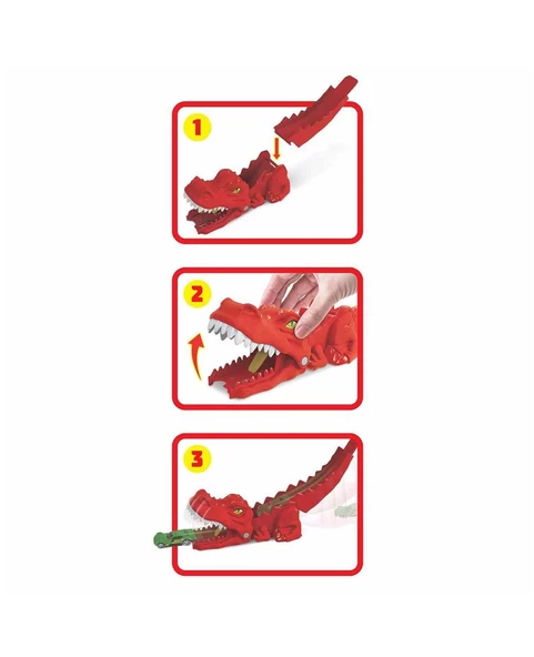 Hot Wheels Vahşi Fırlatıcılar Serisi GVF41 GVF42 Dinazor - Resim 3