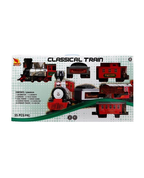 Klasik Tren Seti Sesli ve Işıklı 35 Parça - Resim 4