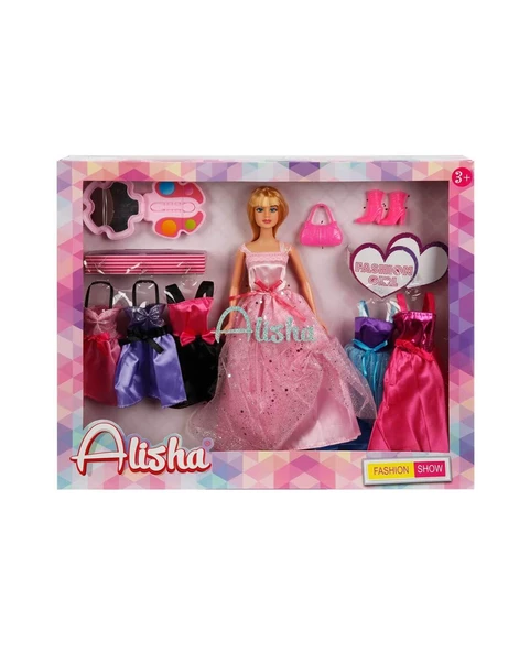 Sunman Alisha Prenses Elbiseli Bebek Oyun Seti ürün görseli 1