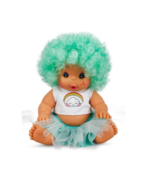 Afro Bebek Kıvırcık Saçlı 23 cm 23488 Yeşil