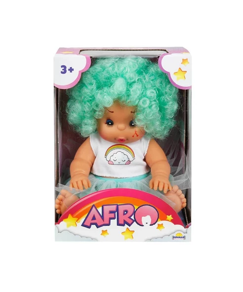 Afro Bebek Kıvırcık Saçlı 23 cm 23488 Yeşil - Resim 2