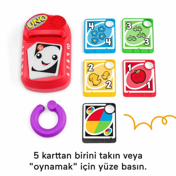 Fisher Price Sesli ve Işıklı Eğlen ve Öğren Saymayı ve Renkleri Öğreten UNO HWH16 - Resim 2