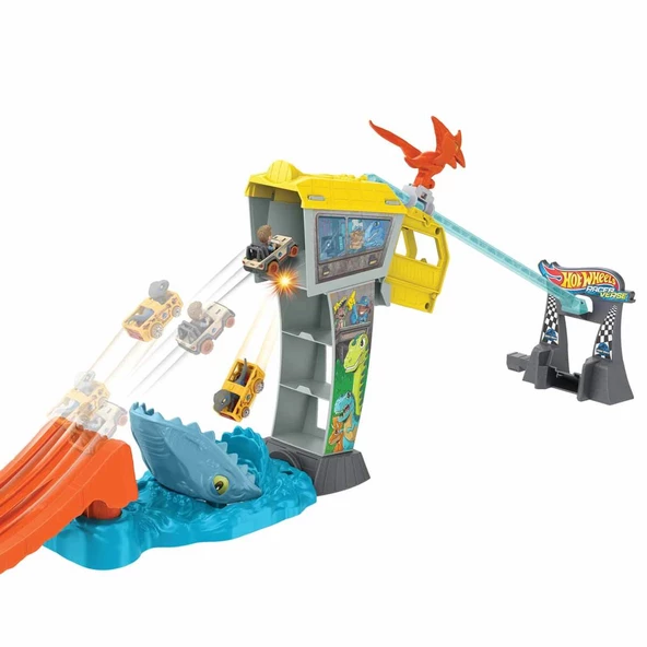 Hot Wheels Racerverse Jurassic Pist Seti HTP12 - Resim 2
