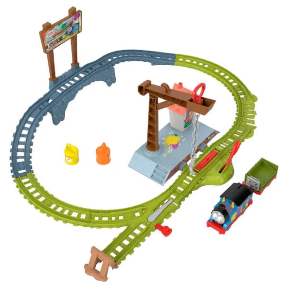 Fisher Price Thomas ve Arkadaşları Boya Teslimatı Motorlu Tren Seti HTN34 ürün görseli