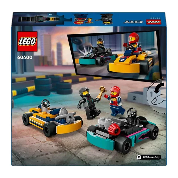 LEGO City Go-Kartlar ve Yarış Sürücüleri 60400 - Resim 2
