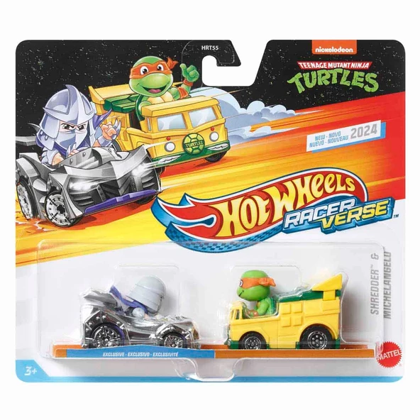 Hot Wheels RaceVerse 2'li Paket HRT55 HRT84 Shredder ve Michelangelo