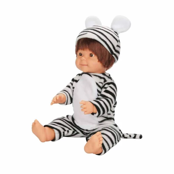 Dollz n More Bebelou Kostüm Partisi Bebeği 40 cm 26236 Zebra Kostümlü - Resim 2