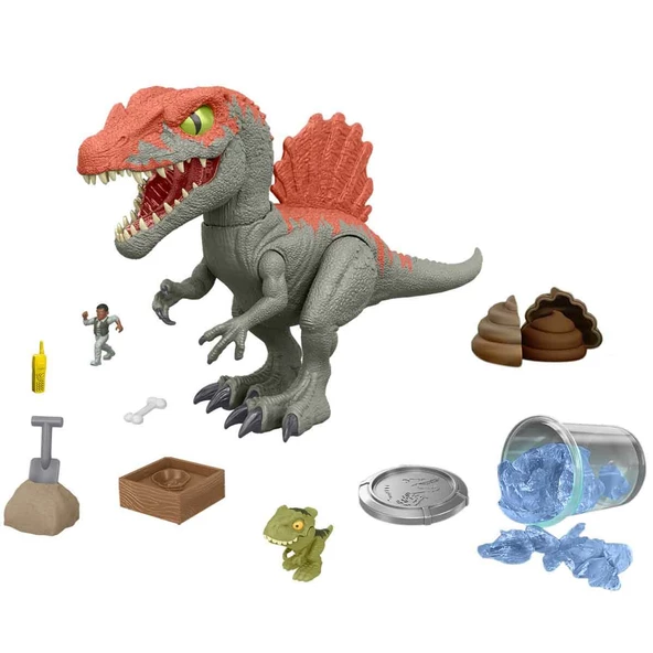 Jurassic World Crushivores Spinosaurus Cage Crashera HTP71 - Resim 3