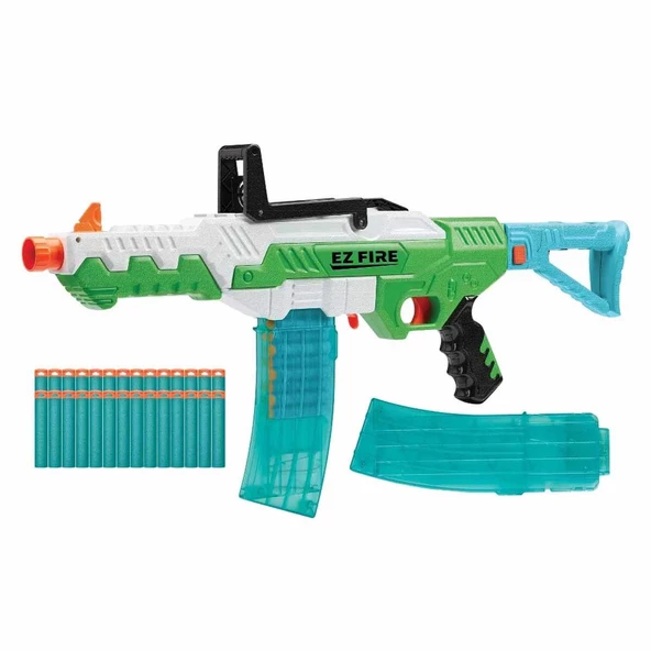 Buzzbee Air Warriors Ez Fire Blaster 28 Mermili Sünger Dart Atan Silah 56 cm