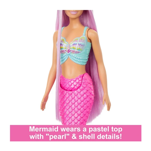 Barbie Uzun Saçlı Muhteşem Deniz Kızı HRR00 - Resim 3