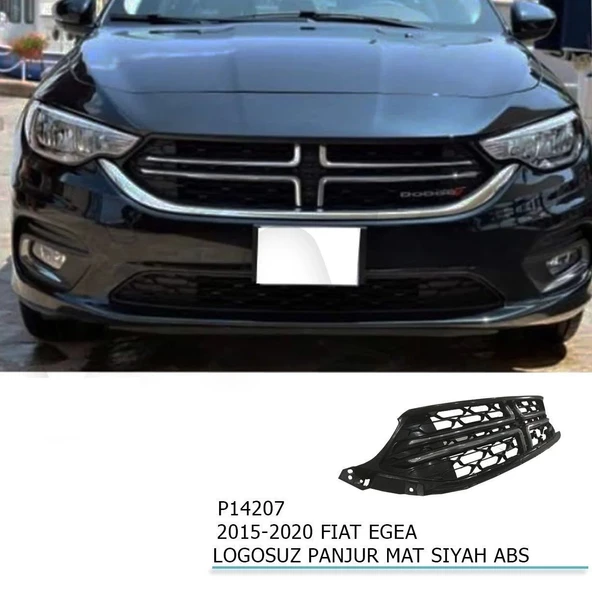 Fiat Egea Logosuz Panjur Mat Siyah 2015-2020 Arası Uyumlu