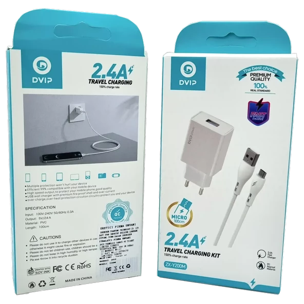 24A Micro Usb Şarj Aleti Dvıp ZX-Y200M