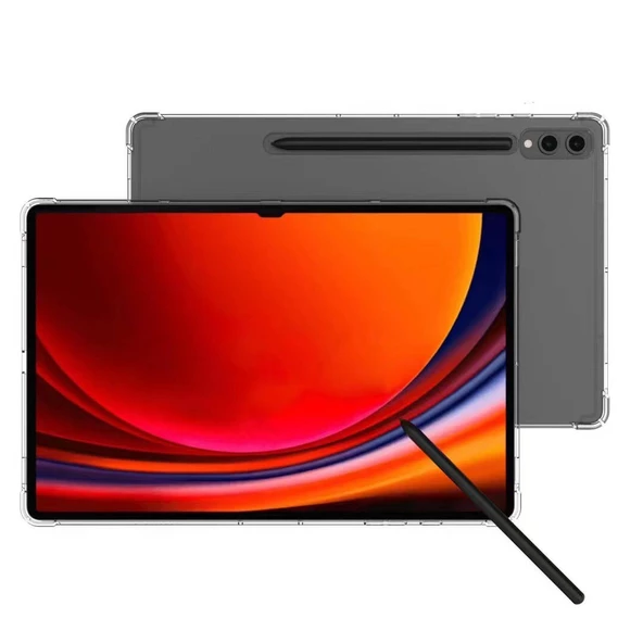 Samsung Galaxy Tab S9 FE Plus Kılıf Tablet Süper Silikon Kapak - Resim 4
