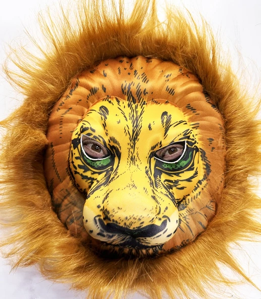 Peluş Aslan Maskesi Kahverengi Yeleli Mega Peluş 33 No ürün görseli 1