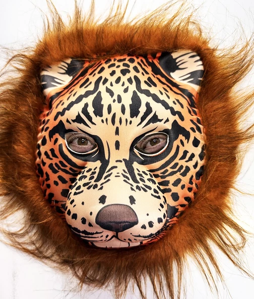 Kahverengi Saçlı Yeleli Aslan Maskesi Eva Mega Peluş 37 No ürün görseli 1