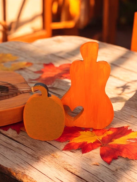 Naturel Görünümlü Aşık Balkabakları 2'li Dekor - 4