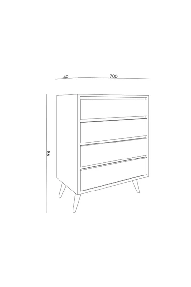 Mymob Suvera 4 Çekmeceli Şifonyer - 4