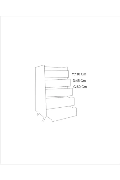 Mymob Anze 5li Şifonyer - 4