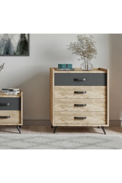 Mymob İda 4 Çekmeceli Şifonyer - 3