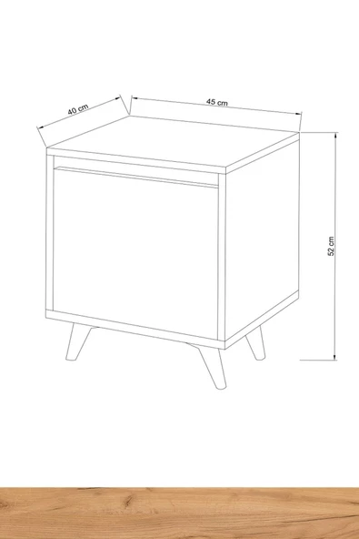 Mymob Beyaz Kahve Yeppuga Komodin - 3
