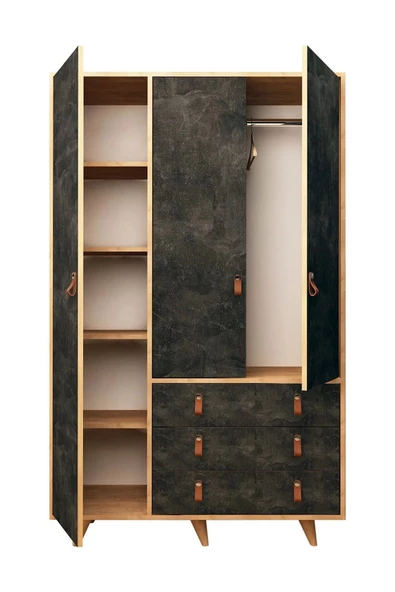 Mymob Chunky 3 Kapaklı Gardrop - 4