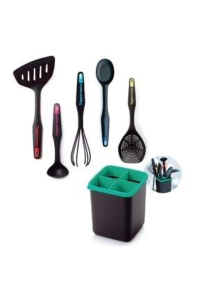 Modern Peri Set Spatula-mini Kepçe-çırpıcı-kaşık-kevgir Ve Peri Kutu