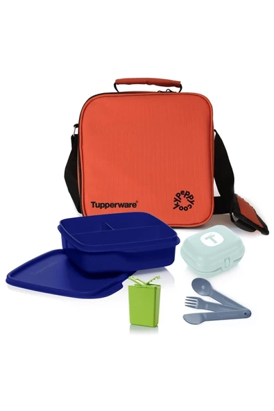 Tupperware x Peppycooky Büyük Turuncu Set-5