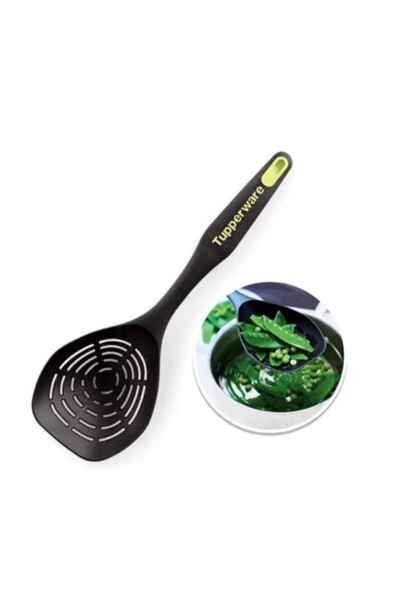 Modern Peri Büyük Kevgir Sarı Süzgeçli Kepçe - 2