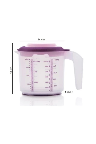 Karıştır Sakla 1.25 Litre Ölçülü Mor Karıştırma Kabı Hsgl - 3