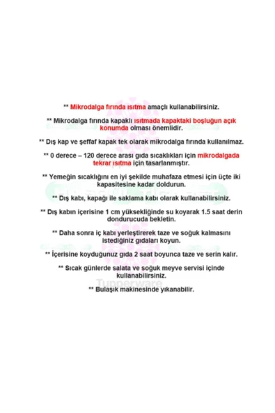 Şık Servis 1.5 l Mikrodalga Fırın Isıtma Tenceresi Hsgl - Resim 3